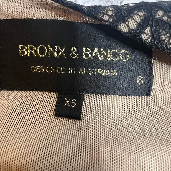 NWT Bronx & Banco Natasha lace dress Sz 2 black tan - Picture 9 of 10